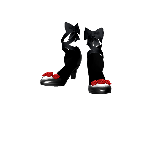 ブラックリボンパンプス