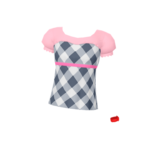 ギンガムパフスリーブ