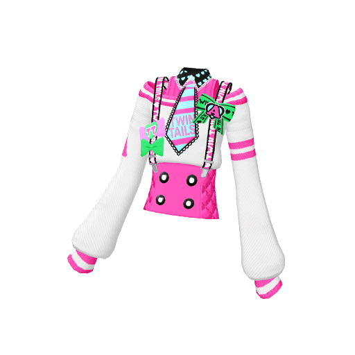 ツインラブハートピンクトップス