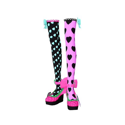 ツインラブハートピンクシューズ