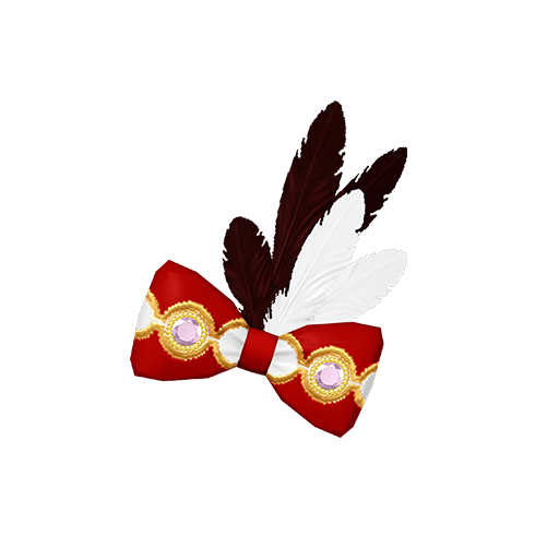 マーチングフェザーレッドヘアアクセ