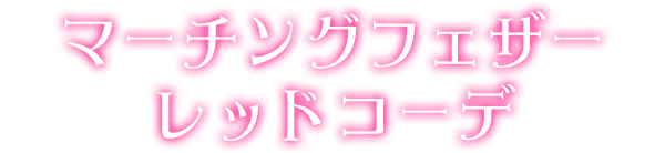 マーチングフェザーレッドコーデ