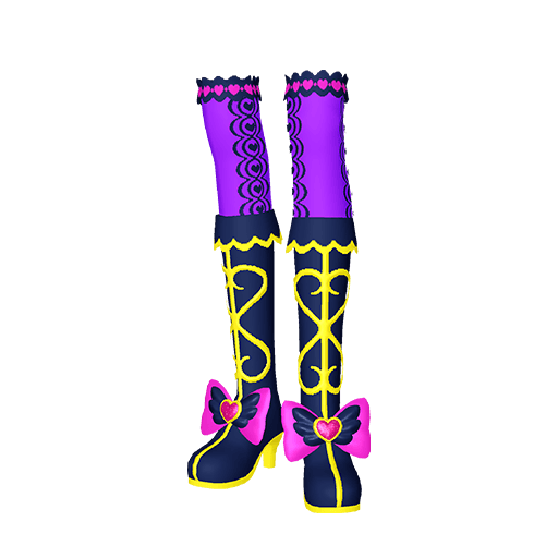 シルキーハートパープルサイリウムシューズ