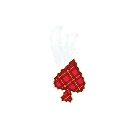 スペードチェックレッドヘアアクセ