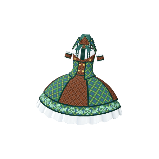 スペードチェックグリーンワンピ