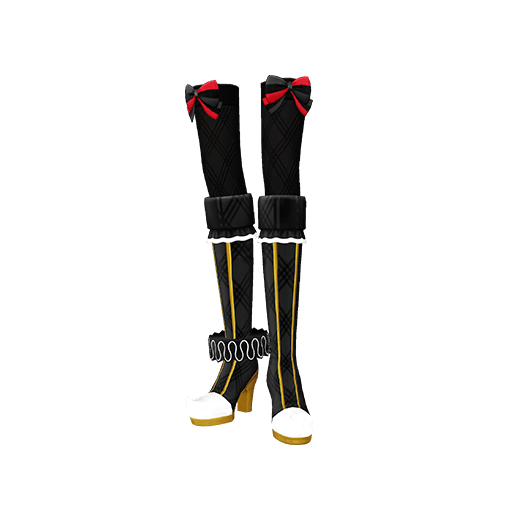 はなのプリパリブラックシューズ