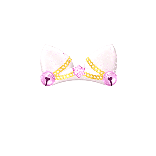 ねこうらないしピンクヘアアクセ