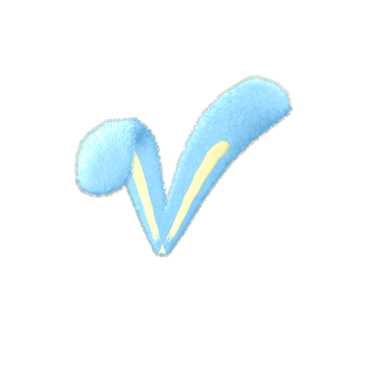 イースターブルーうさぎヘアアクセ