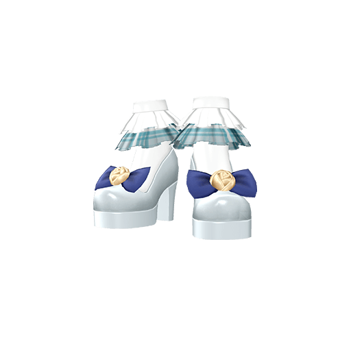 ヴィンテージチェックブルーシューズ