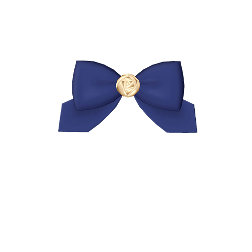 ヴィンテージチェックブルーヘアアクセ