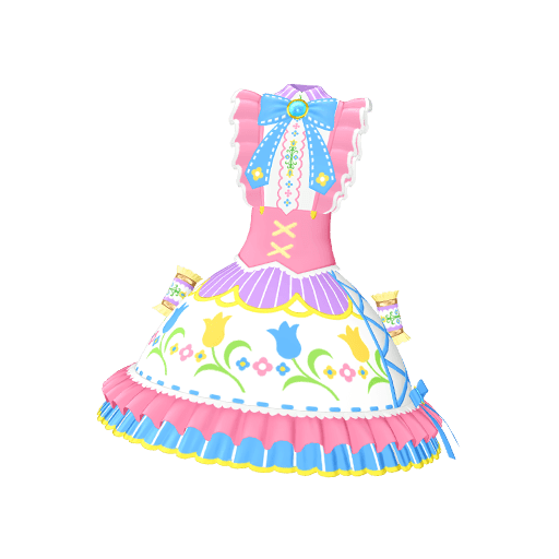 パステルチューリップピンクワンピ