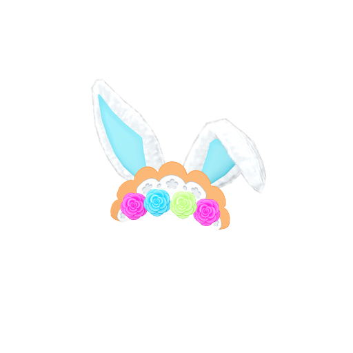 フラワーイースターオレンジヘアアクセ