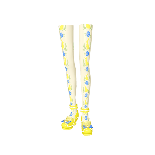 ラビットカメオイエローシューズ