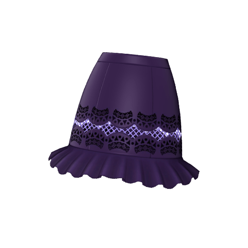 グレイスレースパープルスカート