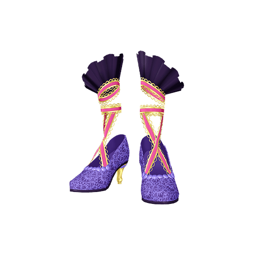 グレイスレースパープルシューズ