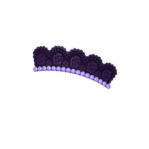 グレイスレースパープルヘアアクセ