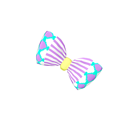 アーガイルハートパープルヘアアクセ