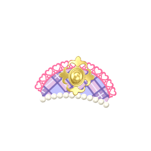 クラシックチェックピンキーヘアアクセ