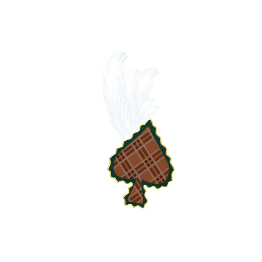 スペードチェックグリーンヘアアクセ