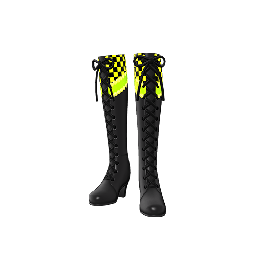 ペイントパターンイエローシューズ