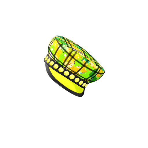 ペイントパターンイエローヘアアクセ