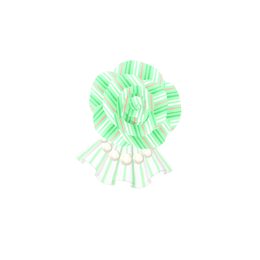 ドレッシーストライプグリーンヘアアクセ