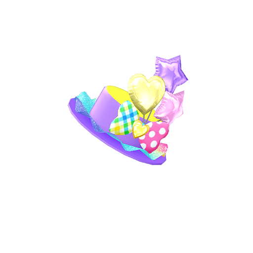 ハッピーバルーンパープルヘアアクセ