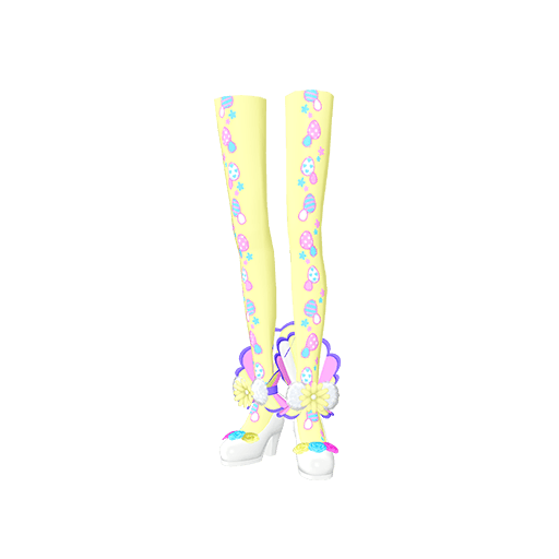 フラワーイースターパープルシューズ