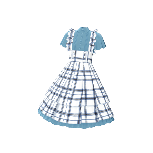 ペールブルーワンピ