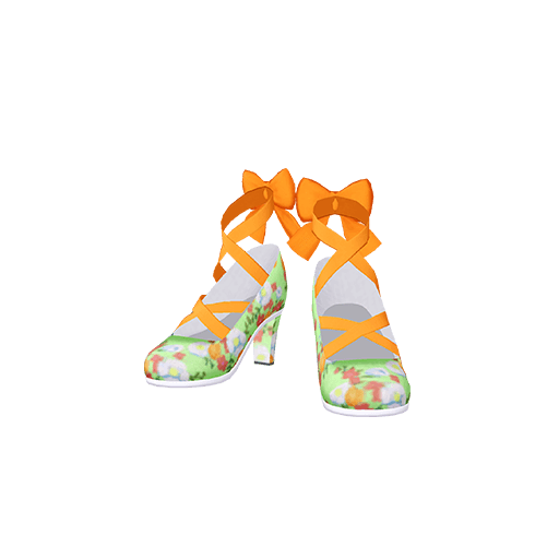 サマーフローラルナチュラルパンプス