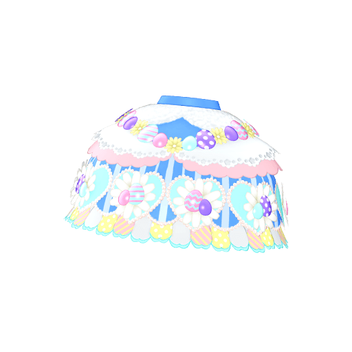 フラワーイースターブルースカート