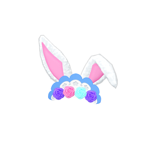 フラワーイースターブルーヘアアクセ