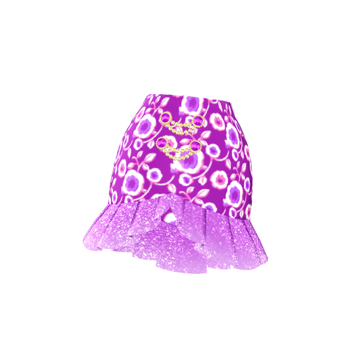 パープルフルールスカート