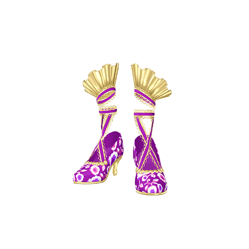 パープルフルールシューズ