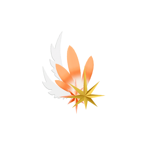 ファンタジースノーオレンジヘアアクセ