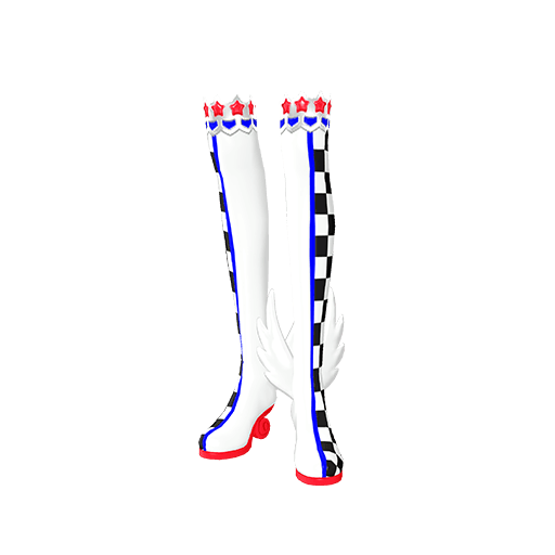 サーキットチェッカーホワイトシューズ