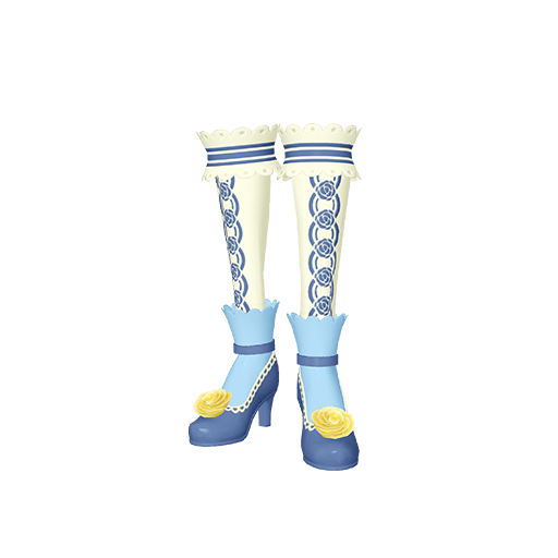 ブルーチェックレディーシューズ