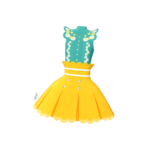 フラワーパターングリーンワンピ