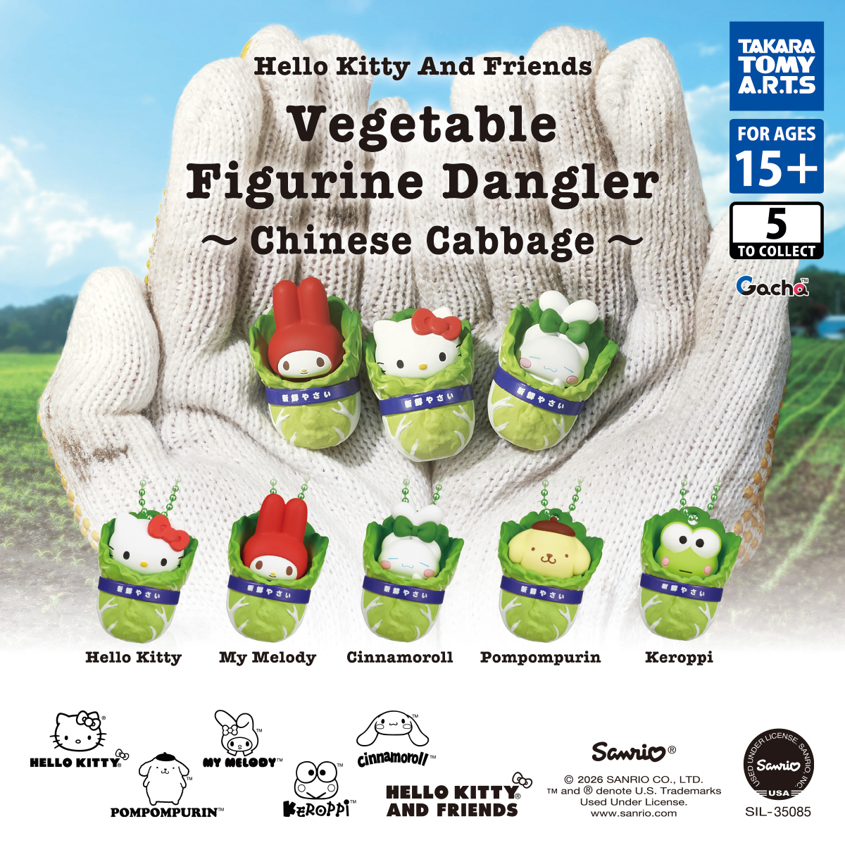 Sanrio Characters Chinese Cabbage Figurine Dangler