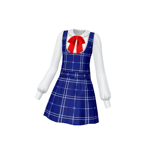 ウルトラマリンチェックワンピ