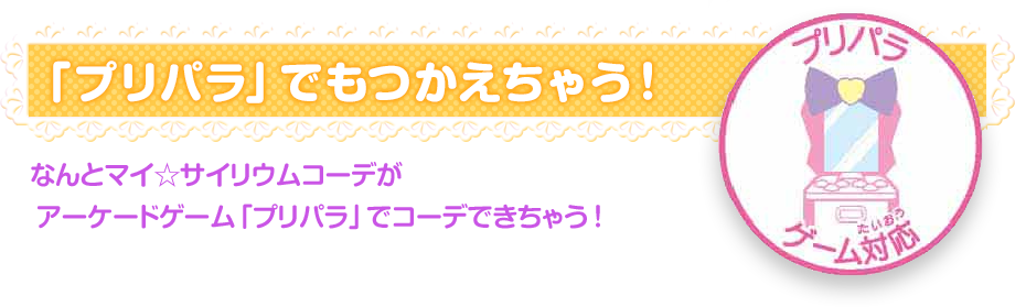 「プリパラ」でもつかえちゃう！