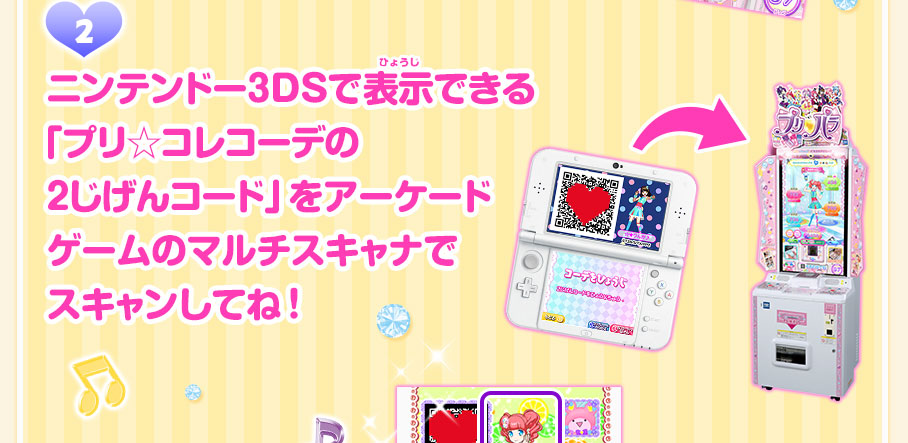 アーケードゲーム「プリパラ」でのつかいかた