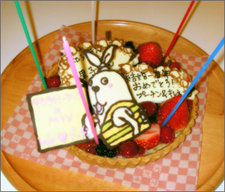 お祝いのケーキ&手作りケーキプレート!!