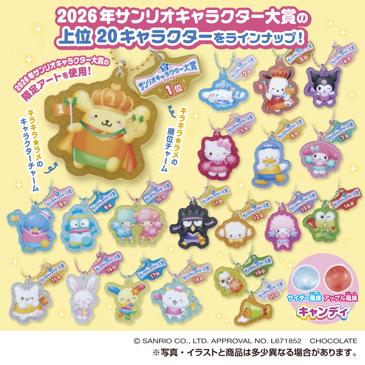 2026年サンリオキャラクター大賞 キラキラツインチャーム｜商品情報
