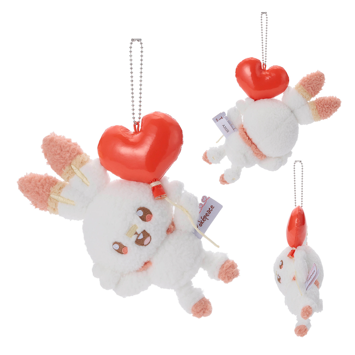 ポケピース／ ぬいぐるみマスコット（Mellow Heart）／ヒバニー｜商品
