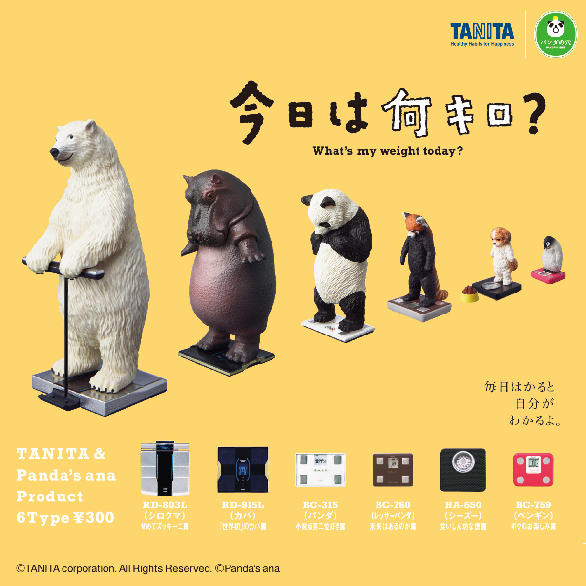 タニタ パンダの穴 今日は何キロ 商品情報 タカラトミーアーツ