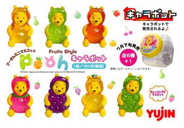 Disney ディズニー　プーさん　ミニマスコット　まとめ売り キャラポット＆トレンディグッズ プーさんミニマスコットFruitsStyle