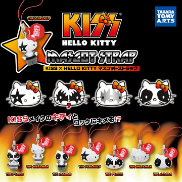 ハローキティ コラボ キティ ×KISS  ストラップ 全8種コンプリートセット